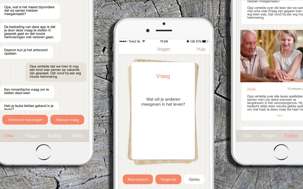 Dela before you leave app meerdere schermen