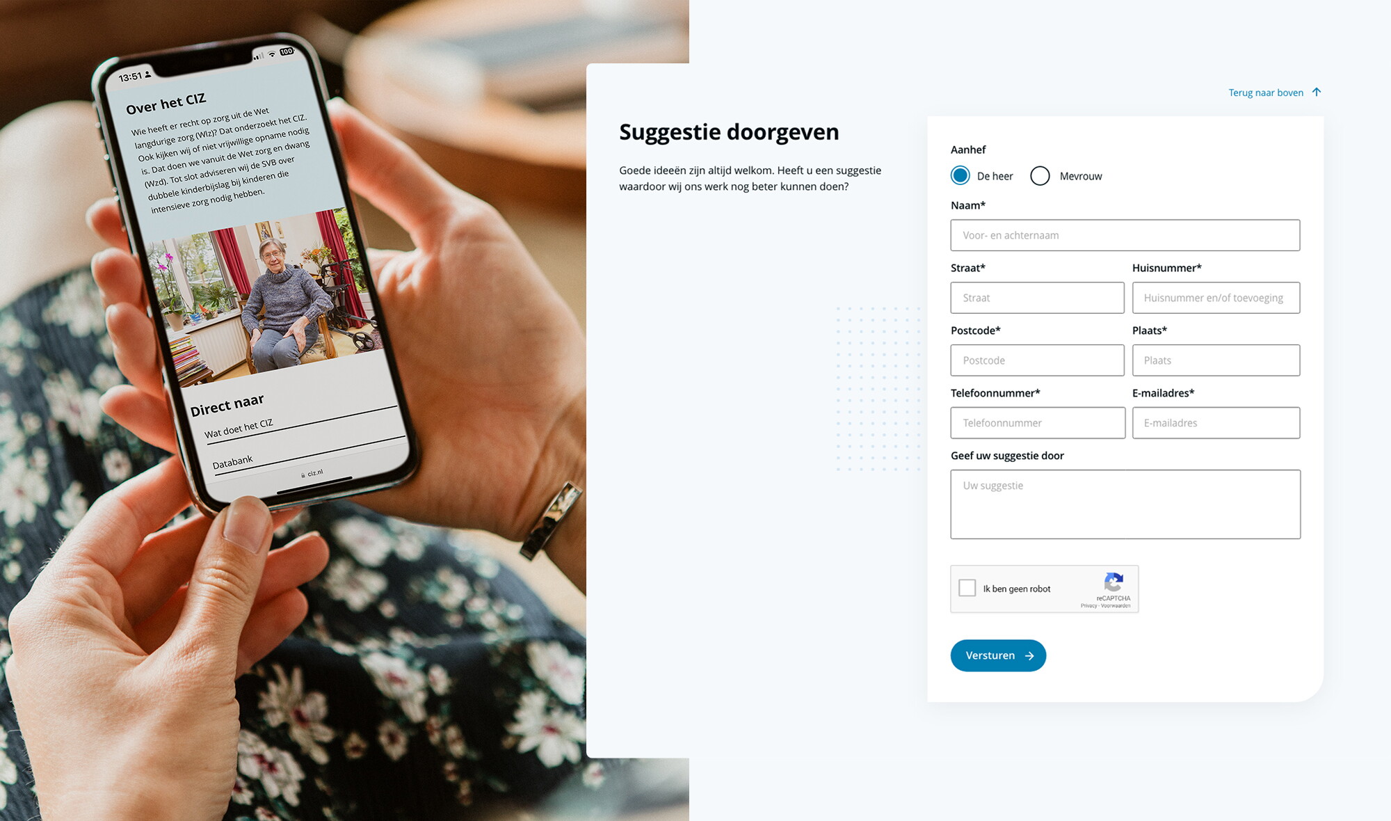 Ciz mobiel en formulier