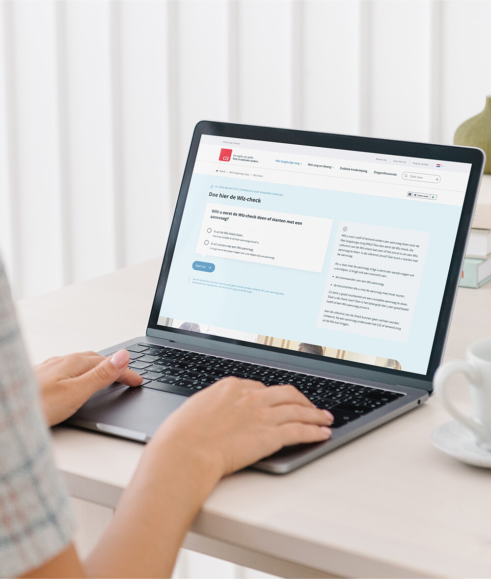 CIZ Wlz check laptop