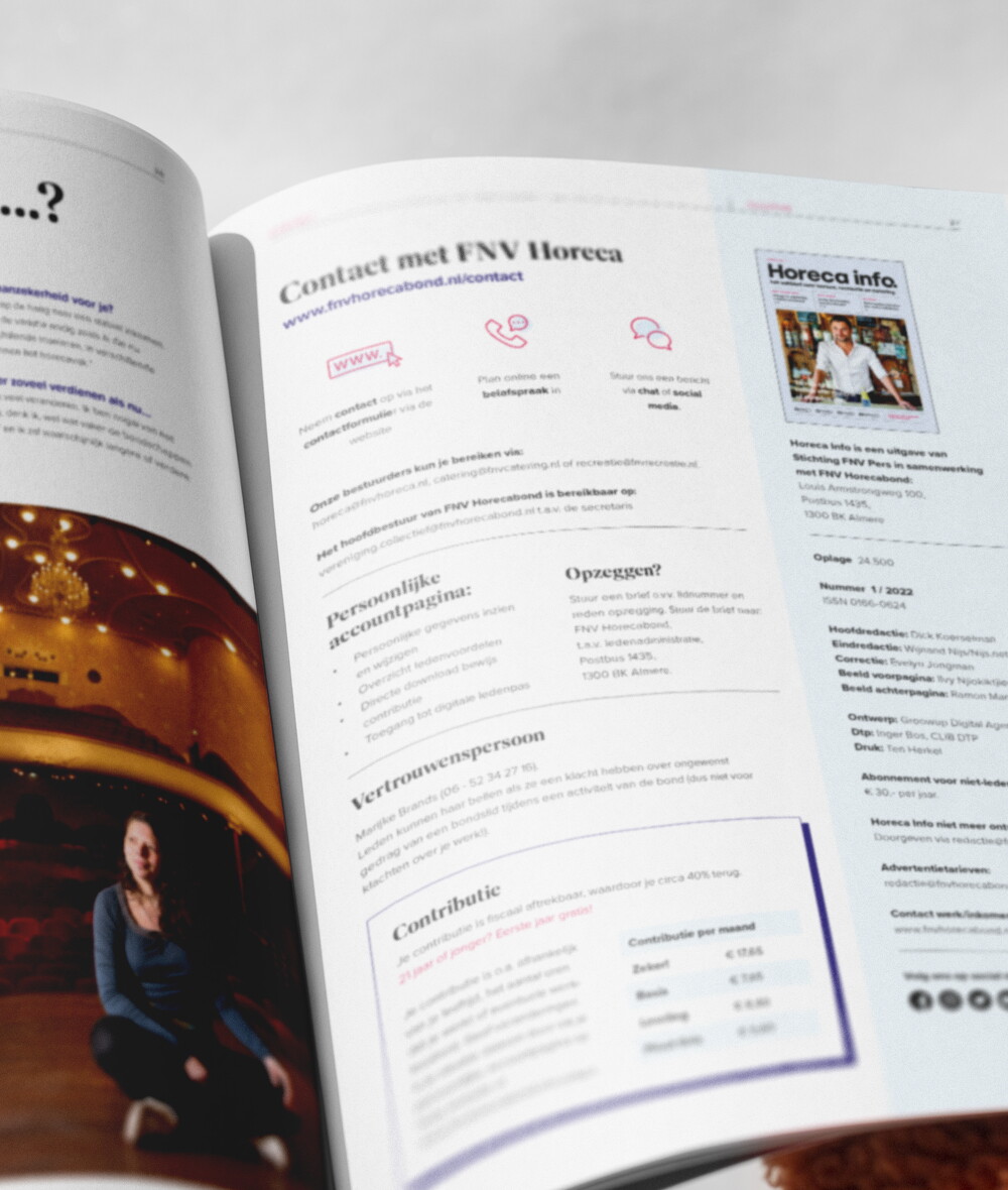 Horeca info magazine closeup