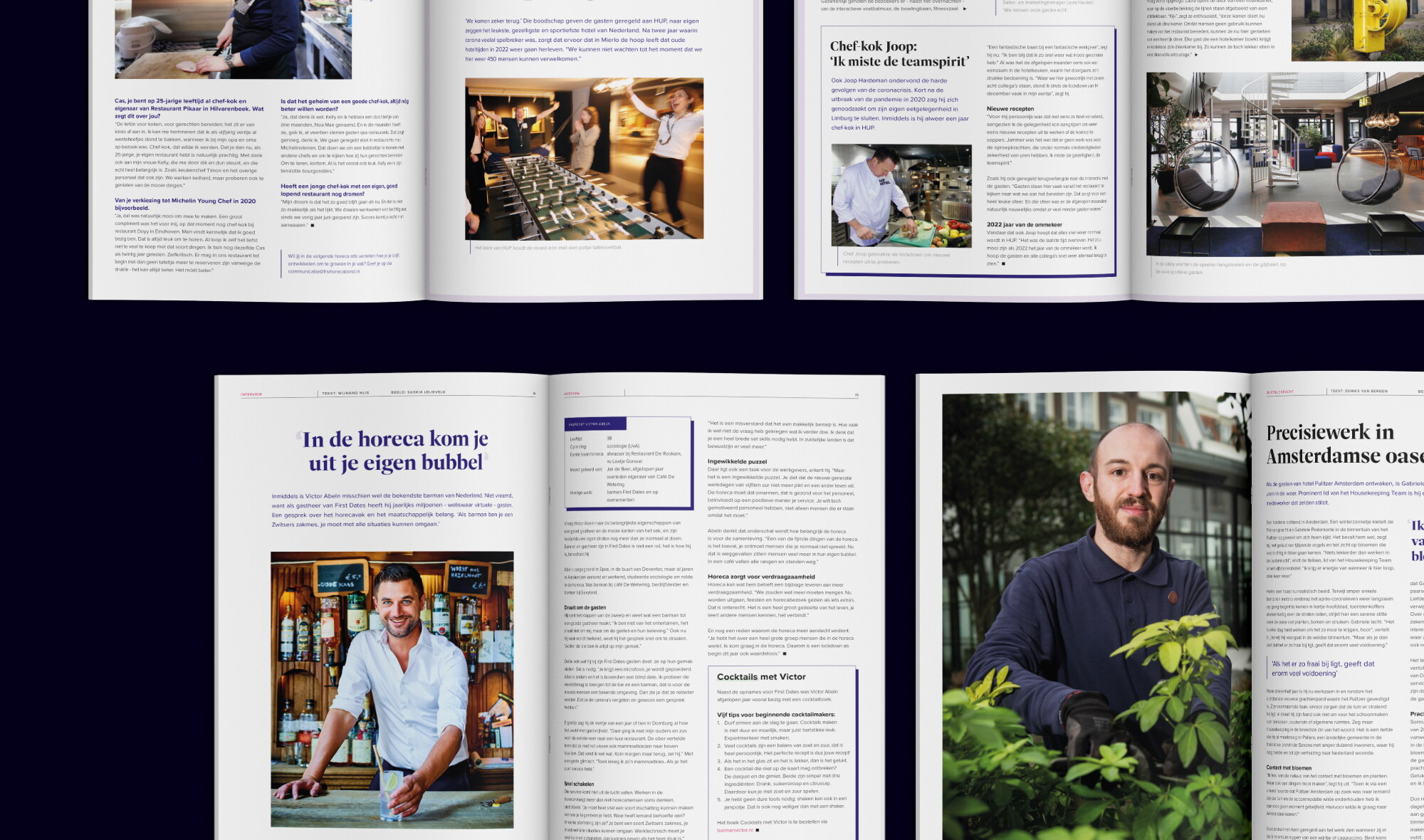 Horeca info magazine spreads 