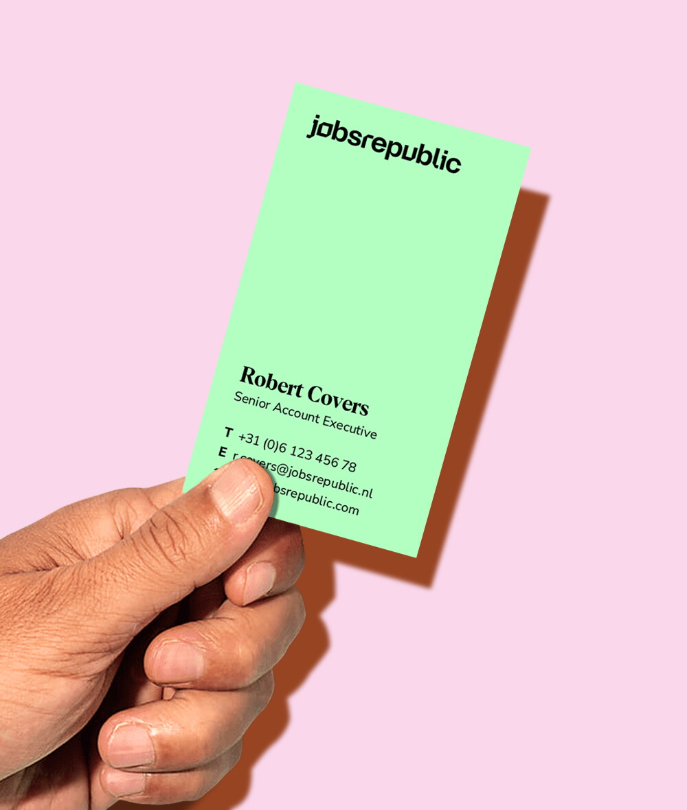 Jobsrepublic Visitekaartje groen